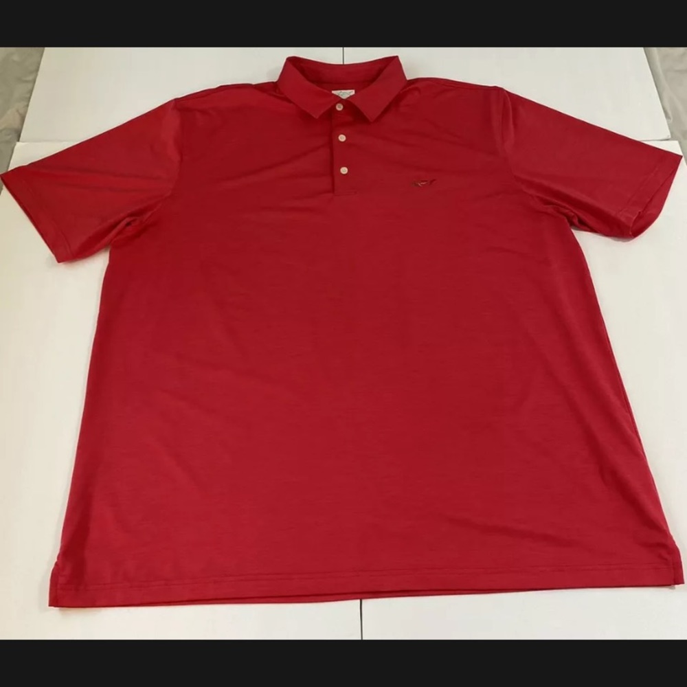 Greg Norman Men's Polo Golf Shirt Short Sleeve Play Dry Pink/Red Size XXL